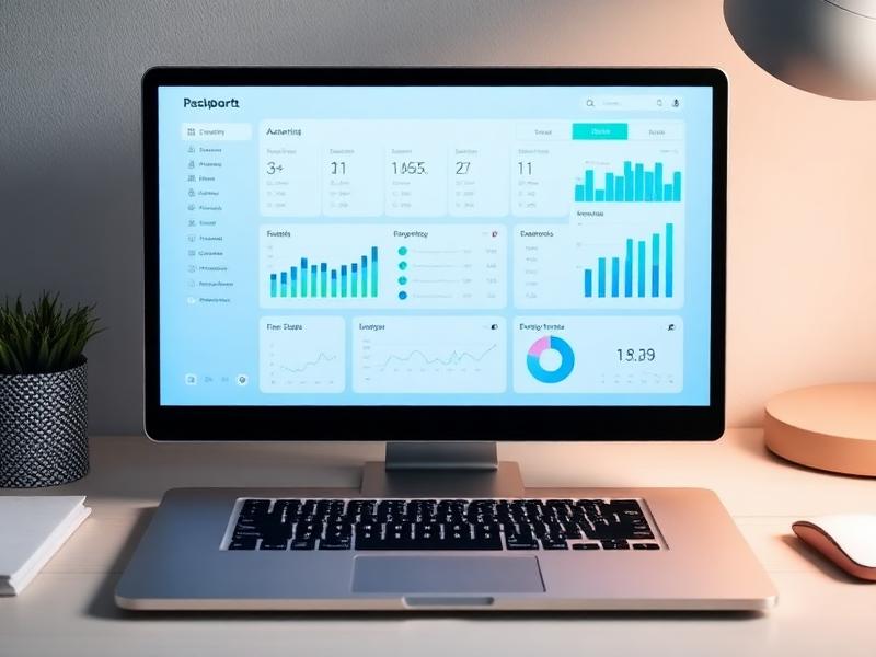 لوحة برنامج محاسبة على حاسب محمول
